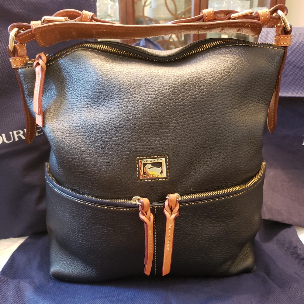 Dooney&Bourke Navy Pebble Leather shoulder bag